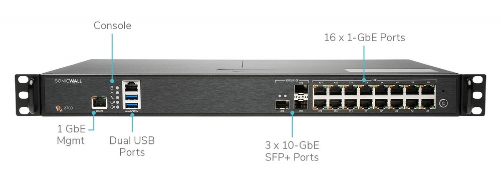 SonicWall NSA 2700 High Availability Rackmount Network Security Appliance