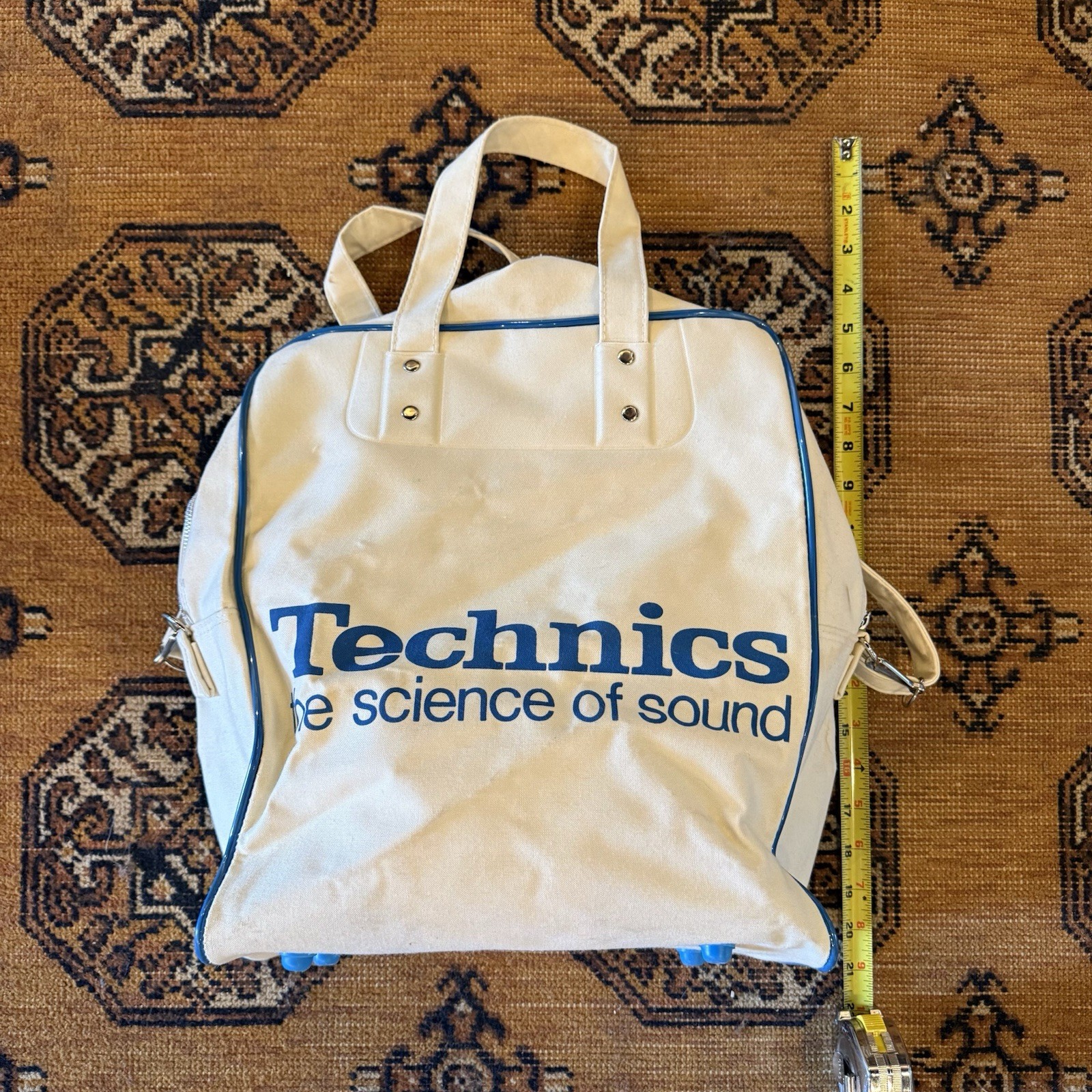 Rare Vintage Technics Record Travel Bag 1970s Vinyl LP DJ Bag Panasonic