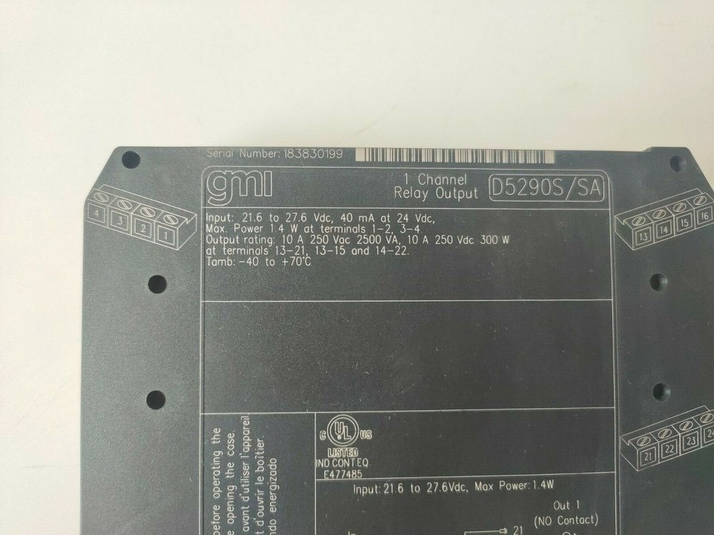 GM INTERNATIONAL D5290S/SA RELAY MODULE