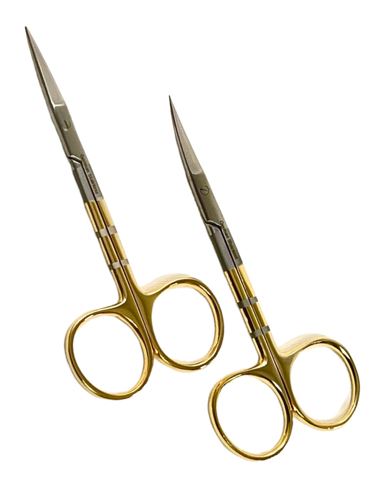 Supercut Sharp Dissecting Iris Scissors 4.5" Curved + Straight Tungsten Carbide