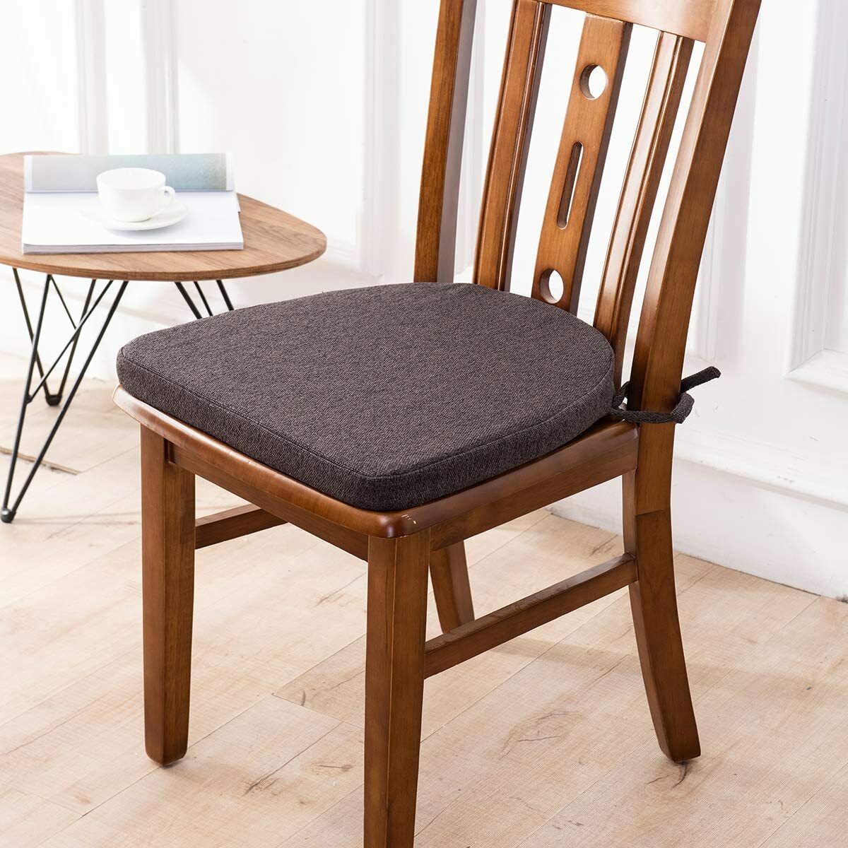 Shinnwa Chair Cushion with Ties for Dining Chairs 17*16.5" Non Slip Machine Wash