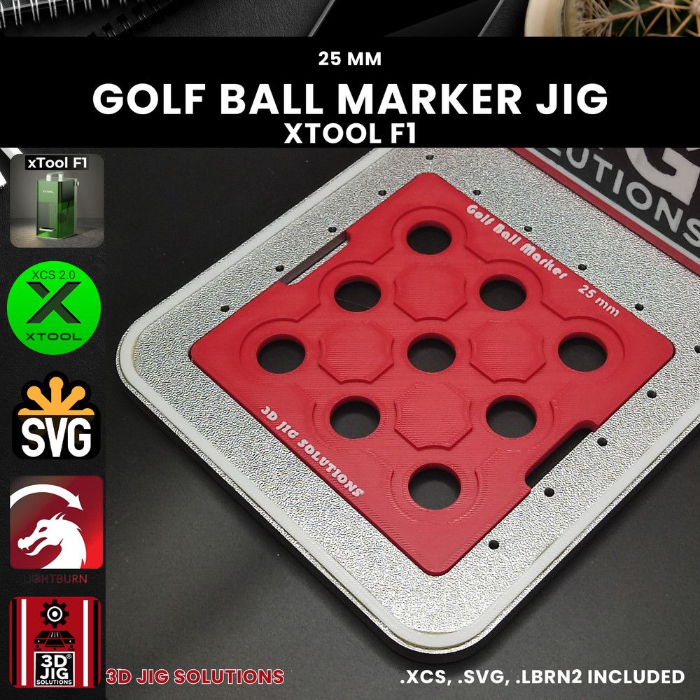 xTool F1 Golf Ball Marker Jig | Precision Engraving Alignment Tool for Hat Clips