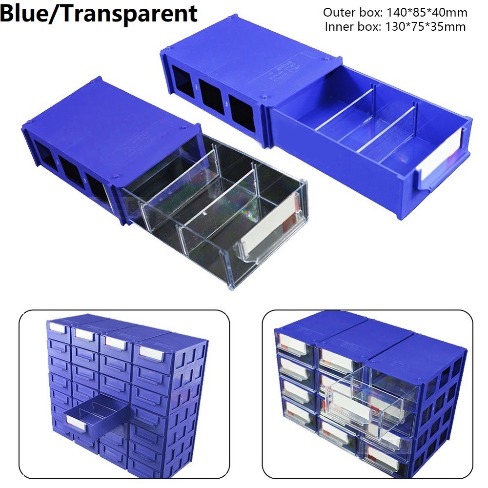 1PC Stackable Plastic Hardware Parts Storage Boxes Component Screws Toolbox