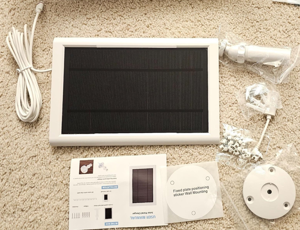 Solar Panel for Ring Camera(2nd Generation) Dustproof Waterproof 5W Solar Panel