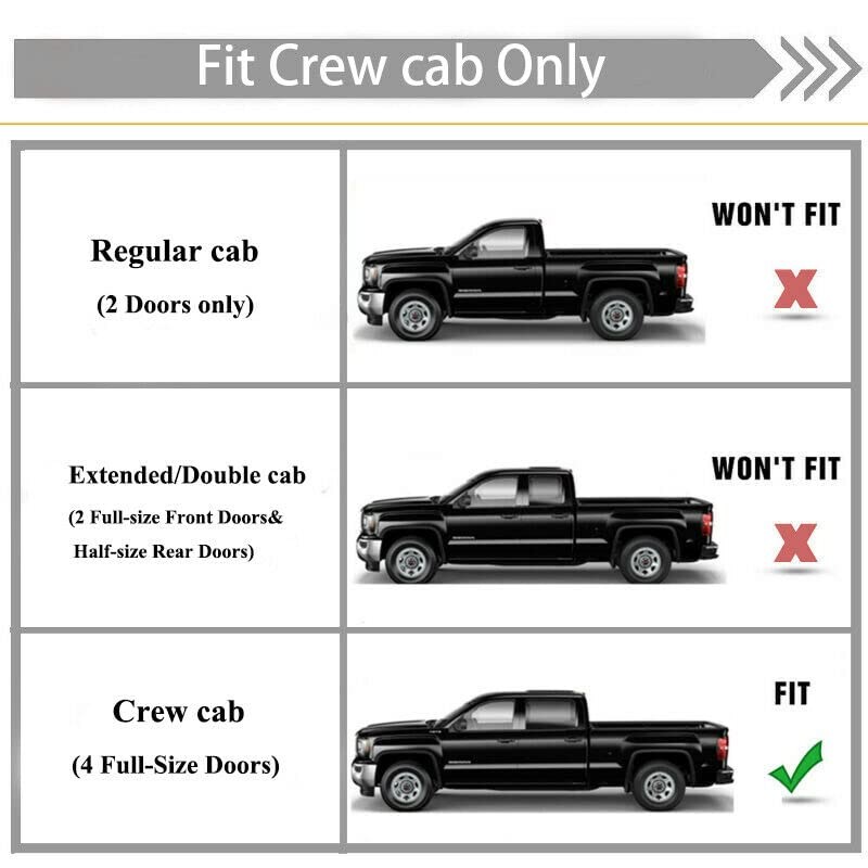Smoke Black Outside Mount Rain Guards Window Visor 2019-2023 Sierra/Silverado