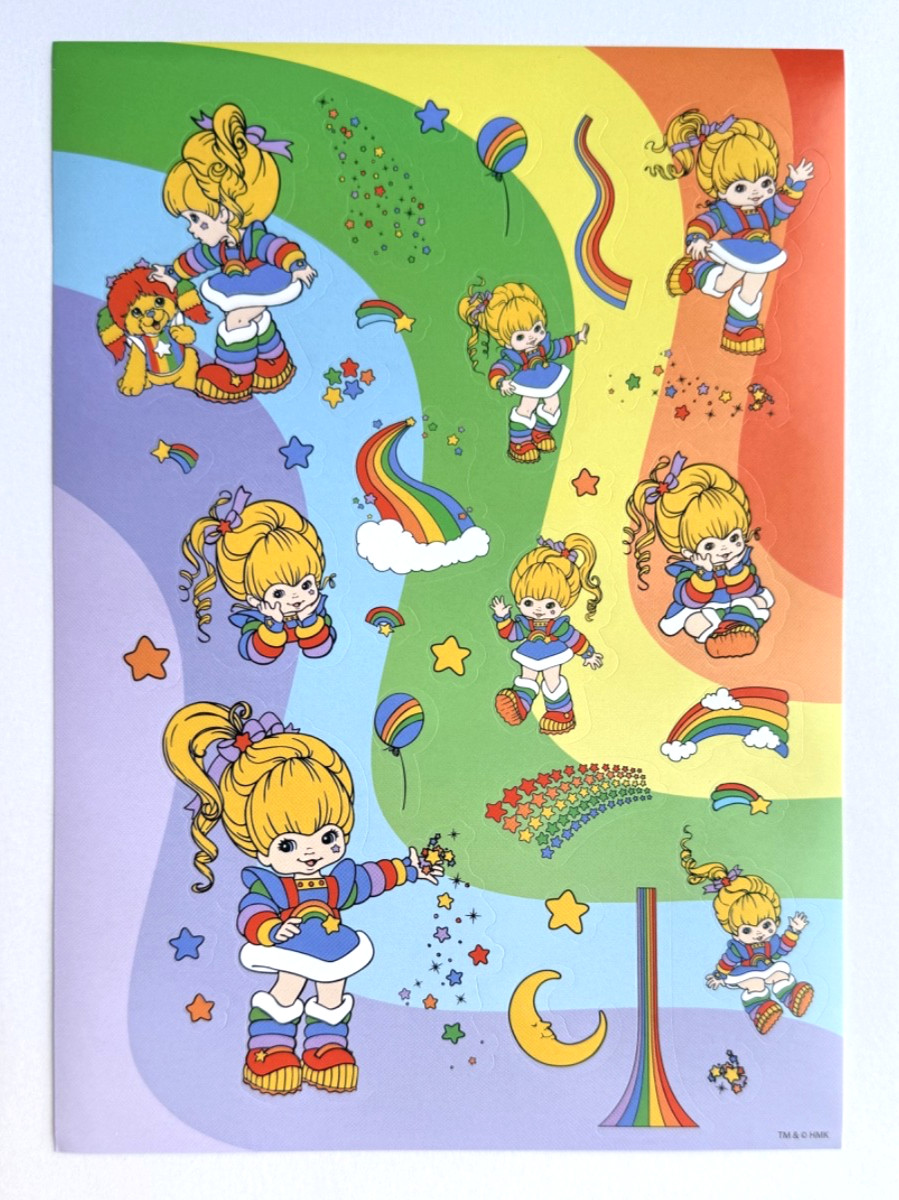 Hallmark HMK 🌈 Rainbow Brite 🌈 Sticker Sheet  Puppy,  Rainbows, and Friends