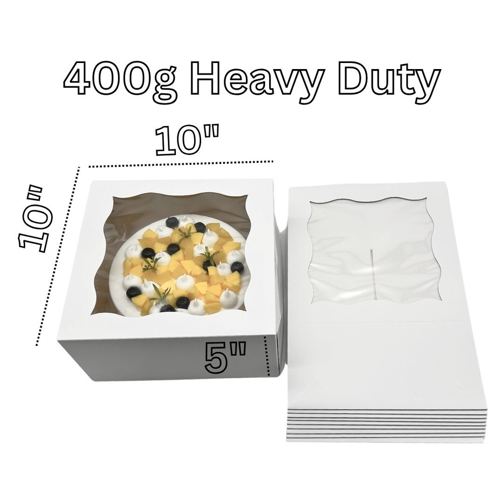 10"x10"X5" Cake Box & Board Bundle (12 sets)