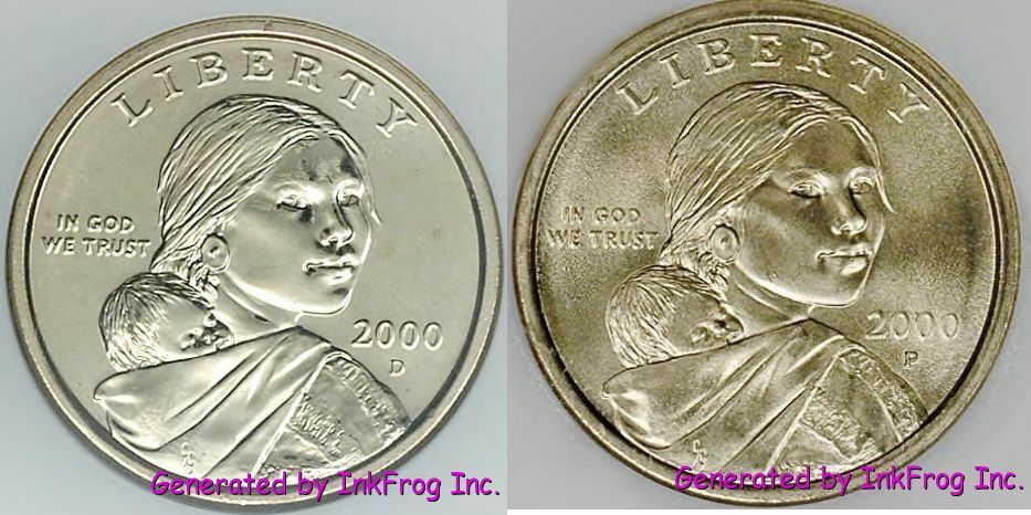 2000 P & D Sacagawea Dollars Gem Bu Set from mint sets or rolls