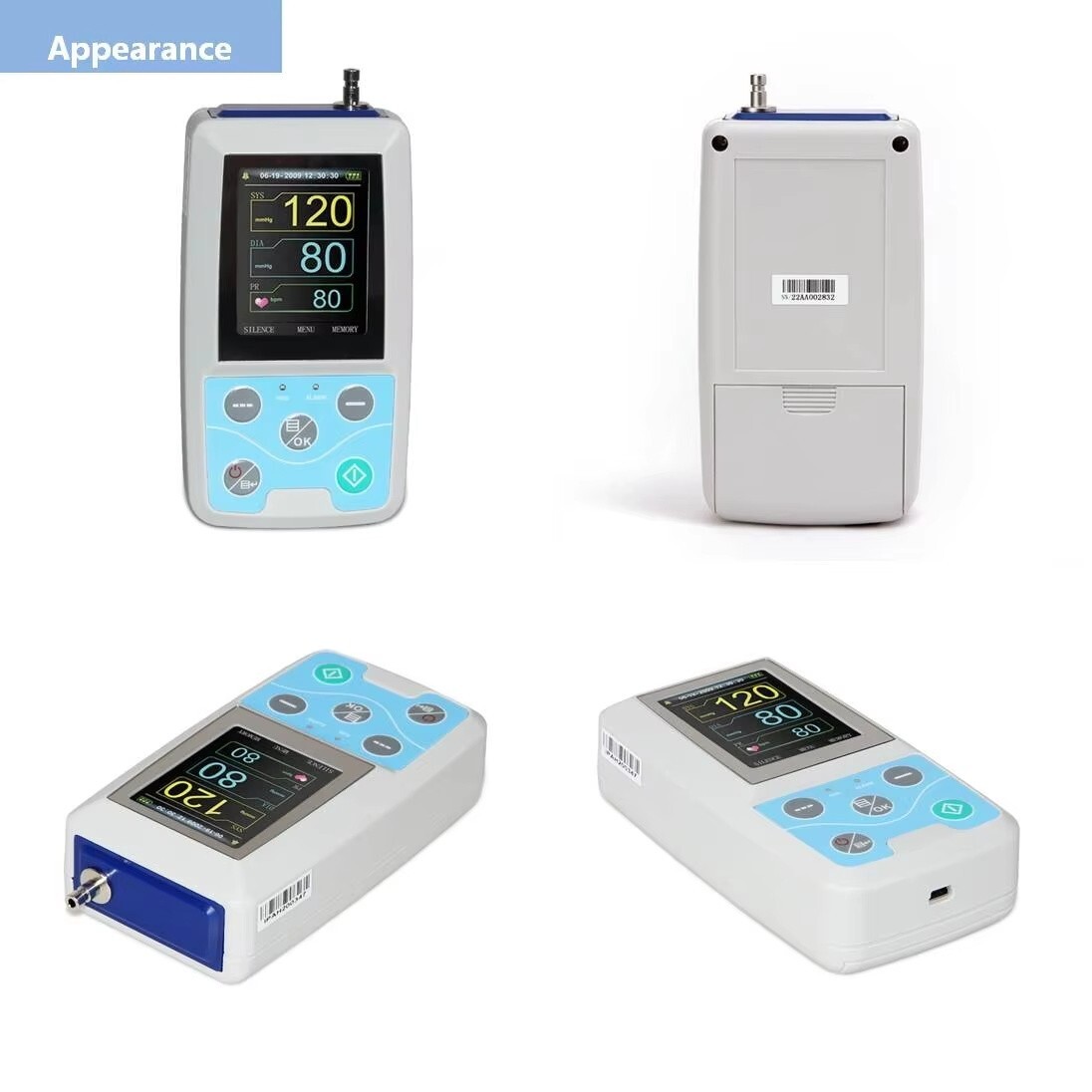 ABPM50 24HR Ambulatory Blood Pressure & ECG Holter Monitor with PC Software