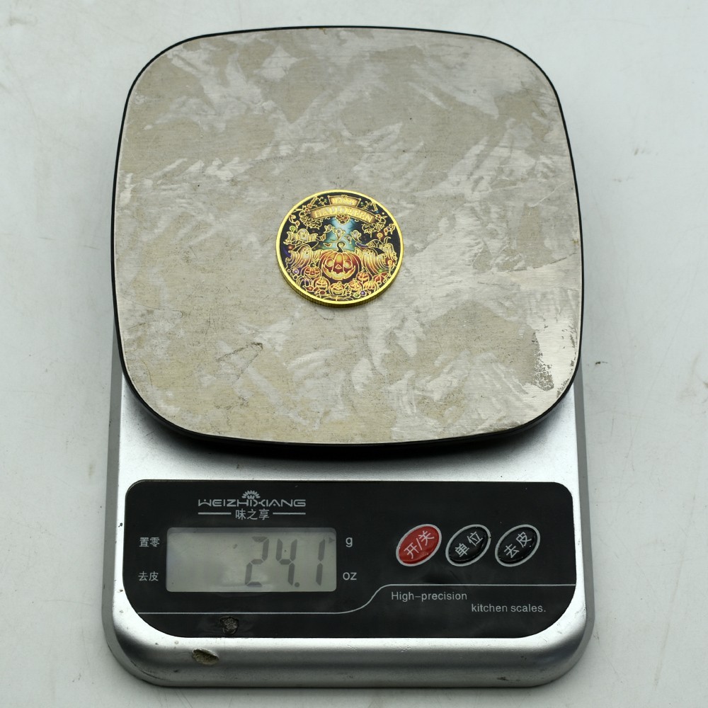 Happy Halloween Gold-Plated Challenge Coin Collectible Souvenir Gift Medal