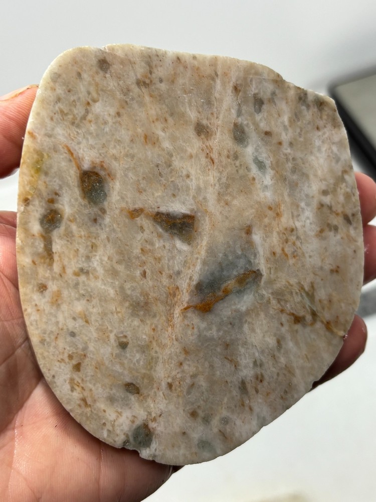Simi-translucent Sillimanite Slab Cabbing Lapidary Combo Ship Avail