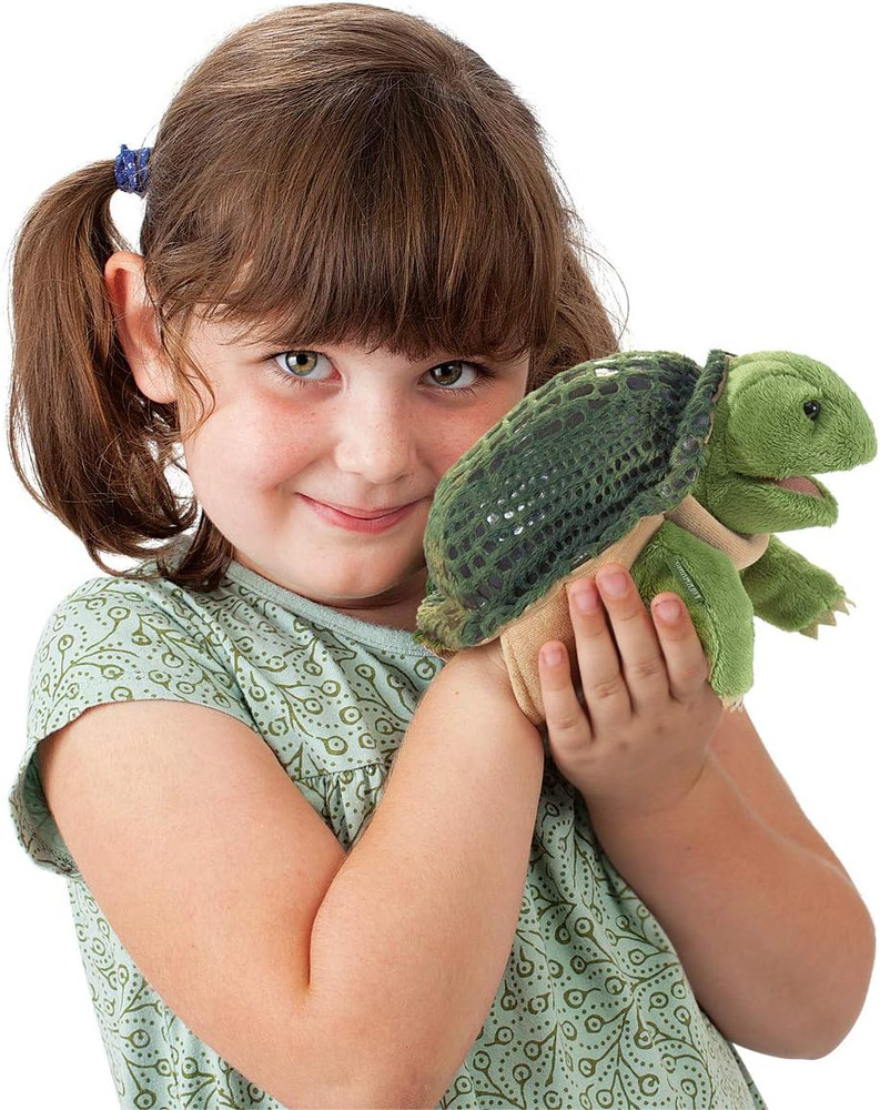 Little Turtle Hand Puppet, Green
