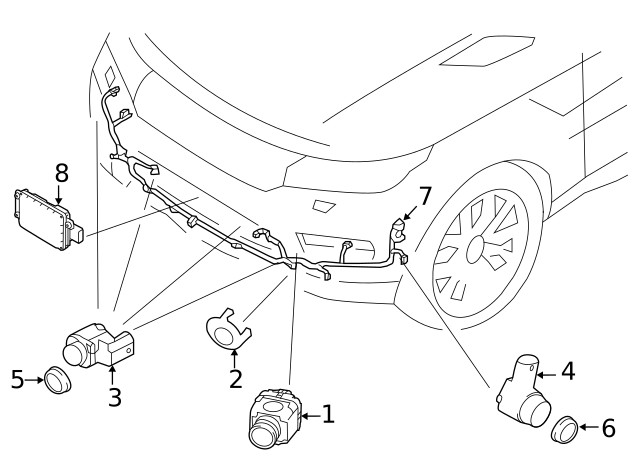 Genuine Land-Rover Auto Park Sensor Cap LR041096