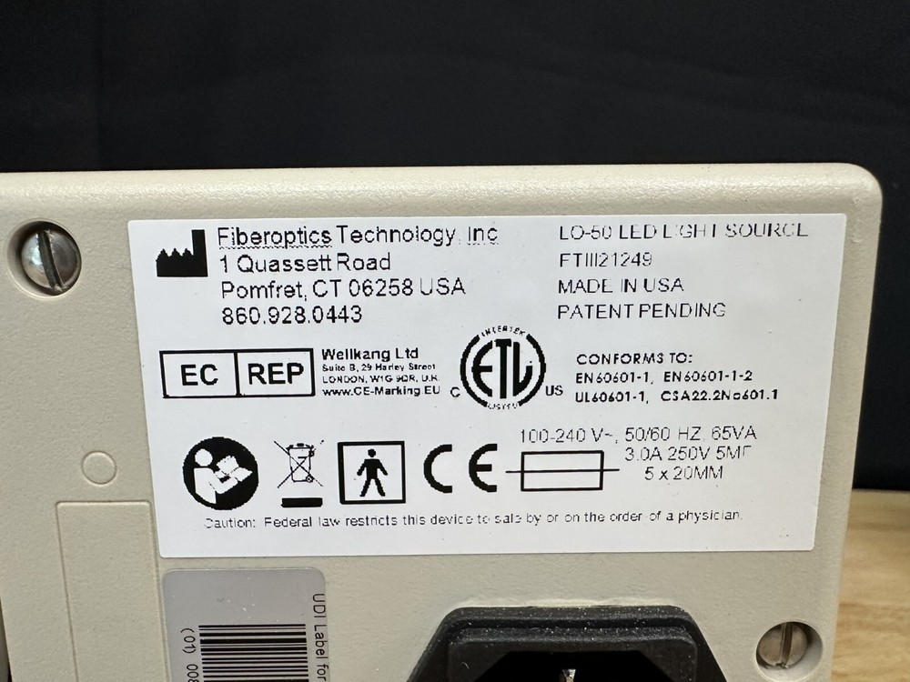 Fiberoptics Technology Inc LED Light Source LO-50 (FTIII21249)