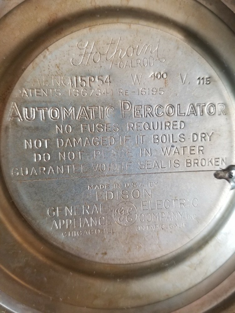 Vintage G.E. Coffee/Tea Electric Pot.