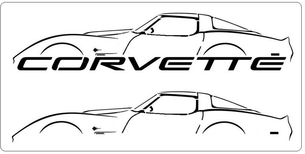 CORVETTE Stencil Double Template Airbrush Paint # 2