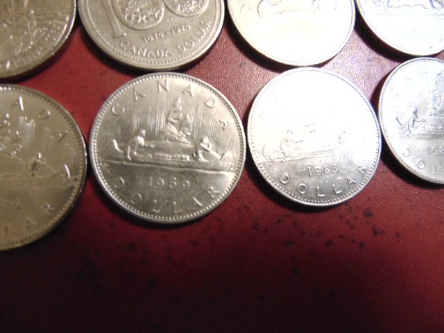 10 CANADA nickel dollar coins UNC all different dates