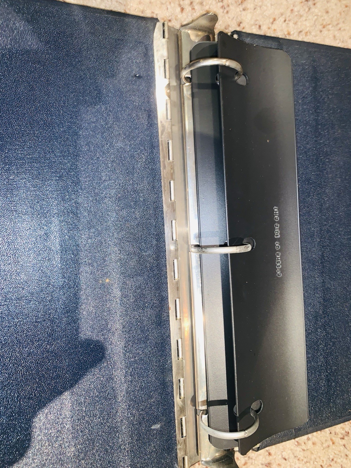 Heavy Duty Quality Metal Piano Hinge 3 Ring Binder Excellent Used Condition