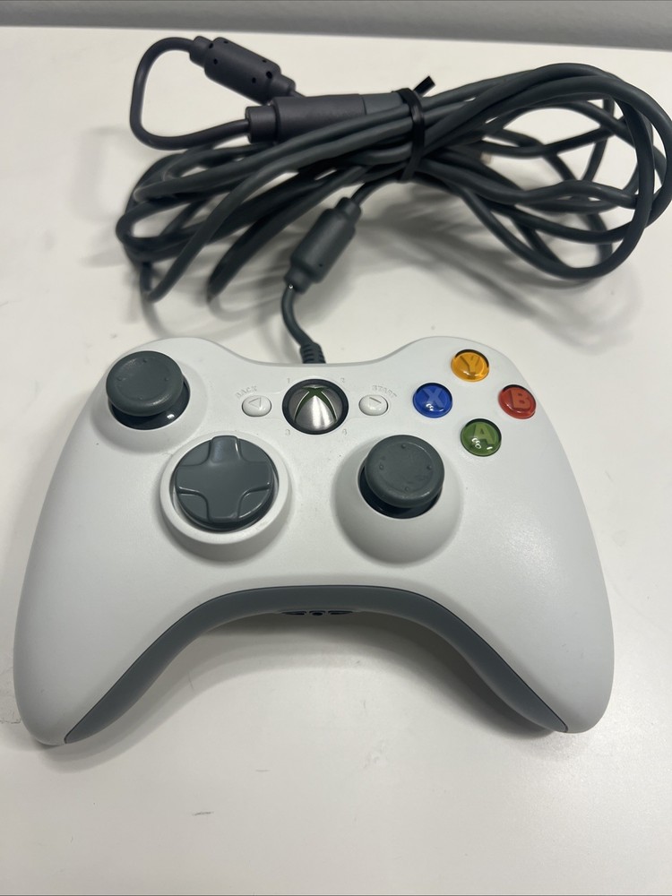 OEM Microsoft Xbox 360/PC Wired USB Controller White + Breakaway Tested ☕️✅