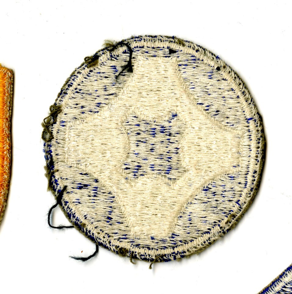 4th Service Command White Back Patch WWII Vintage Southern States