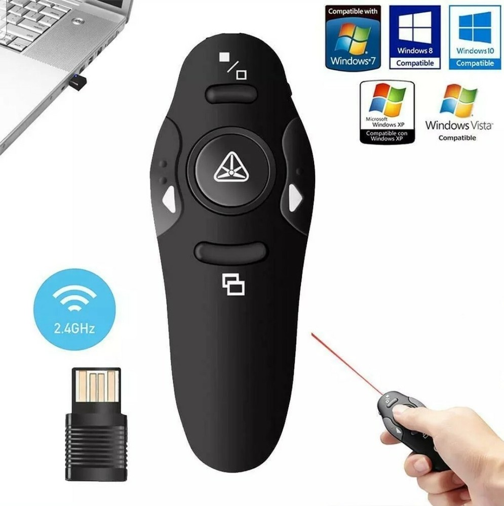 1pc Wireless Presenter 2.4GHz PPT Pen Wireless Presenter Clicker Remote Control