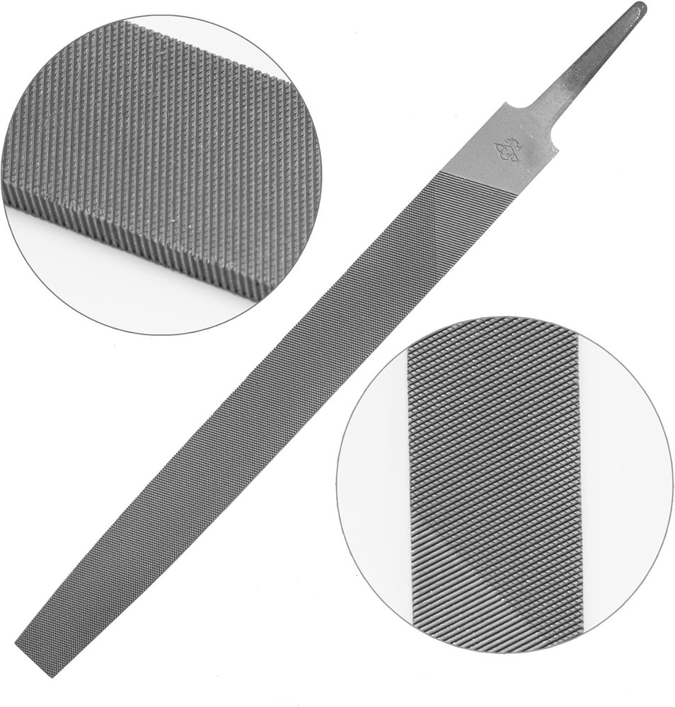 Axe File Sharpener Set 2PCS 8Inch, SKZIRI Flat Metal Axe File Rectangular Cut Mi