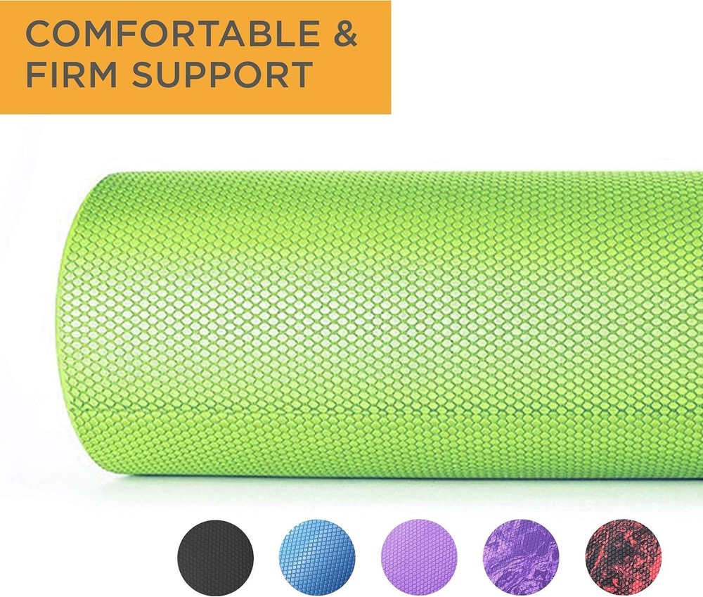 Foam Roller - High Density Exercise Roller for Trigger Point Self Massage, Mu...