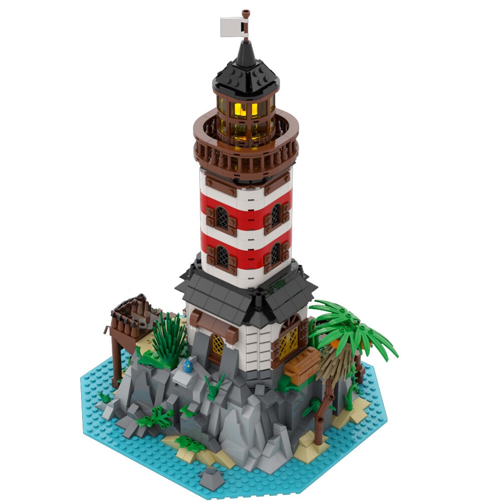 MOC: Empire Lighthouse Minifig Scale Modular Building 1144 Bricks Gift DIY