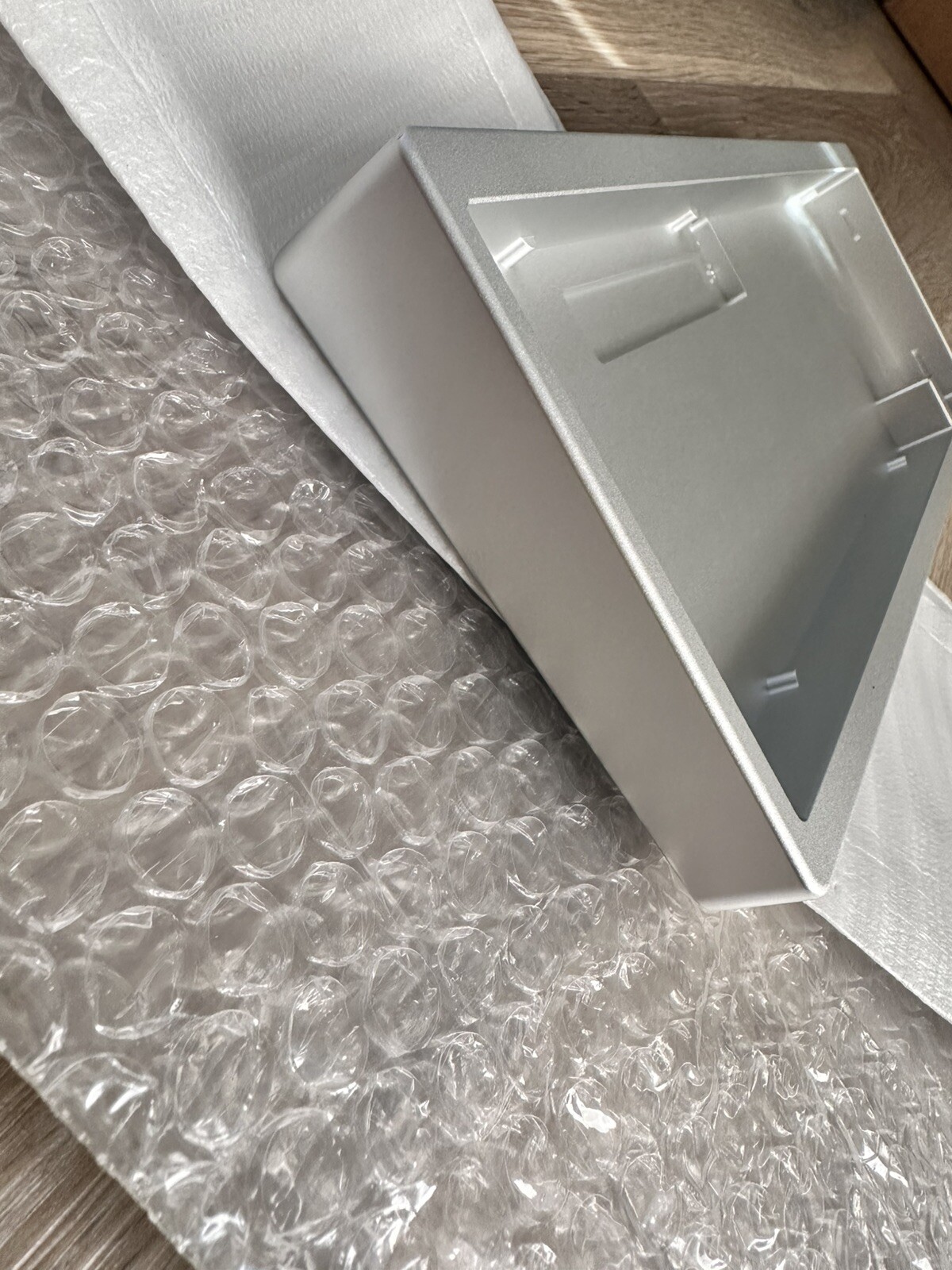 Silver Aluminum Mechanical Keyboard Case. New. Open Box