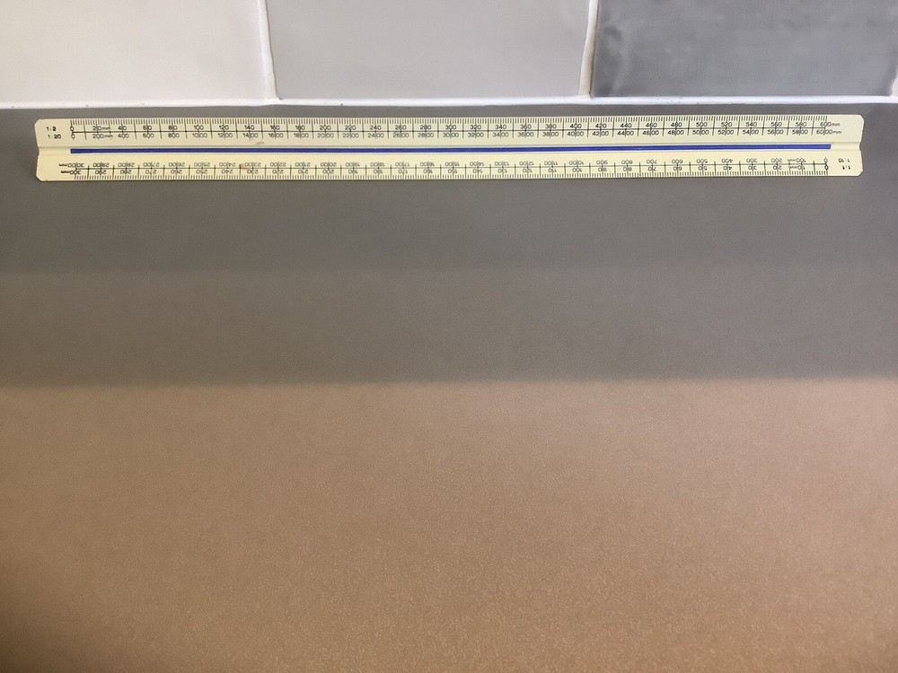 Vintage Blundell Harling Triangular Architects / Engineers Metric Scale Rule