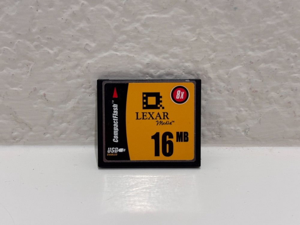 Lexar Media 16 MB 8x CompactFlash (CF) Memory Card USB Enabled w/ Case