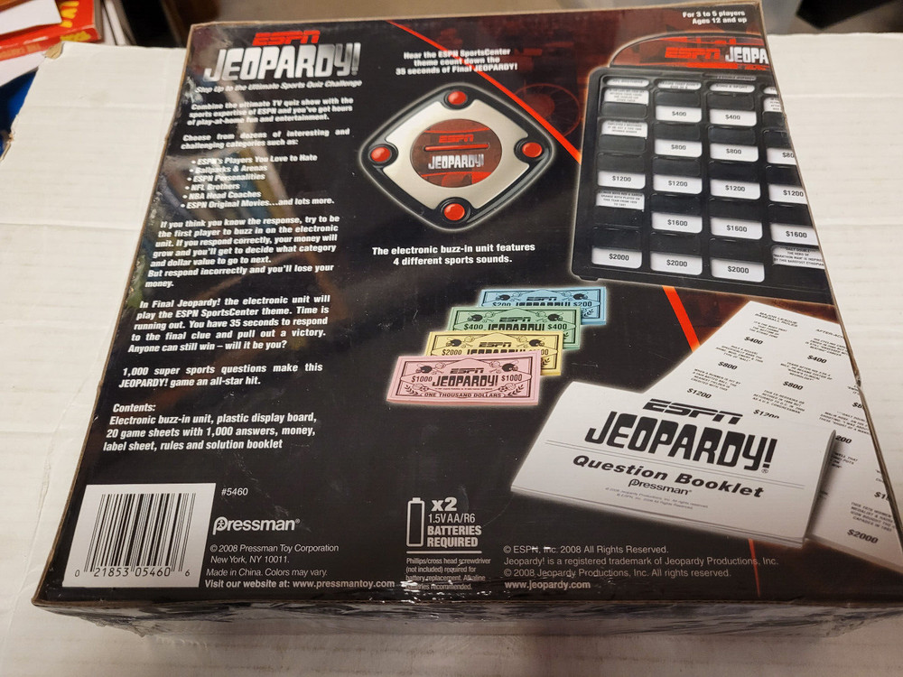 ESPN Jeopardy New Sealed Trivia Game