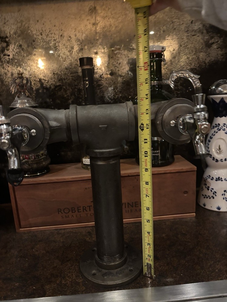 Black Iron Pipe Beer Tower -Double