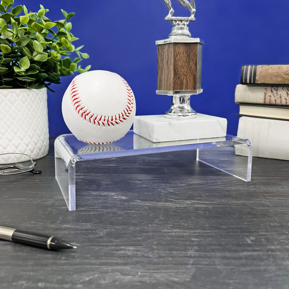 Plymor Clear Acrylic Rectangular Display Riser, 2" H x 8" W x 4" D (1/4" thick)
