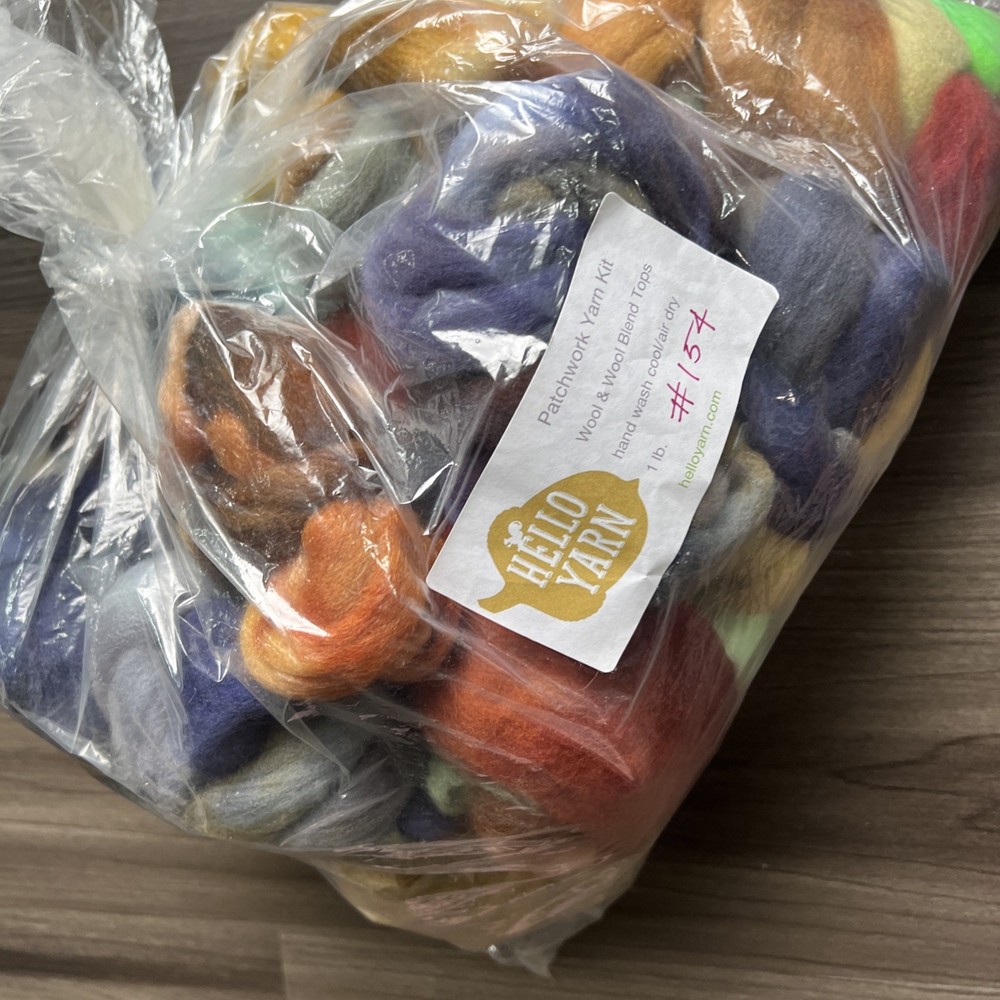 Hello Yarn Partial Patchwork Yarn Kit “#154” Mixed Blends And Colors