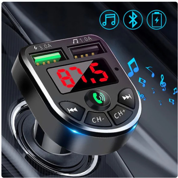 Car Bluetooth FM Transmitter Radio MP3 Wireless Adapter Car Kit USB Chargers