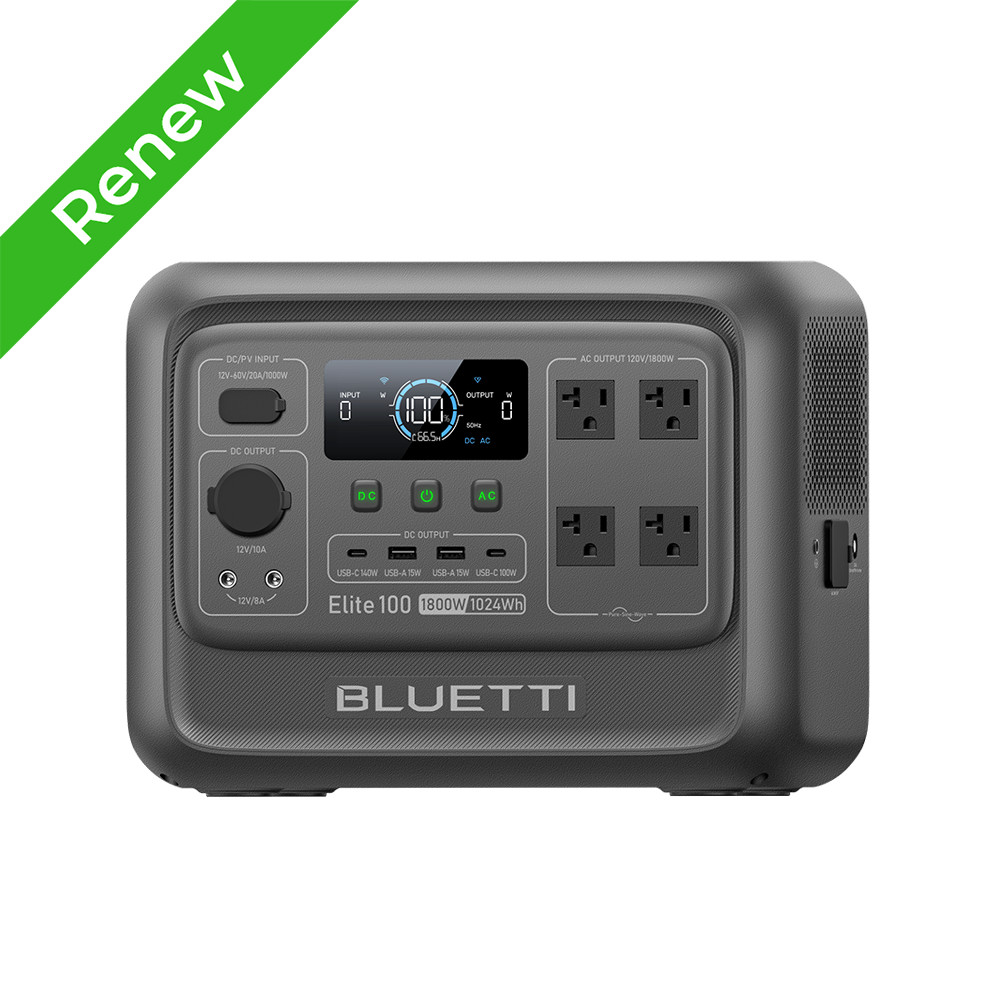 BLUETTI Elite 100 V2 1800W 1024Wh Portable Power Station Off-Grid Power 10ms UPS