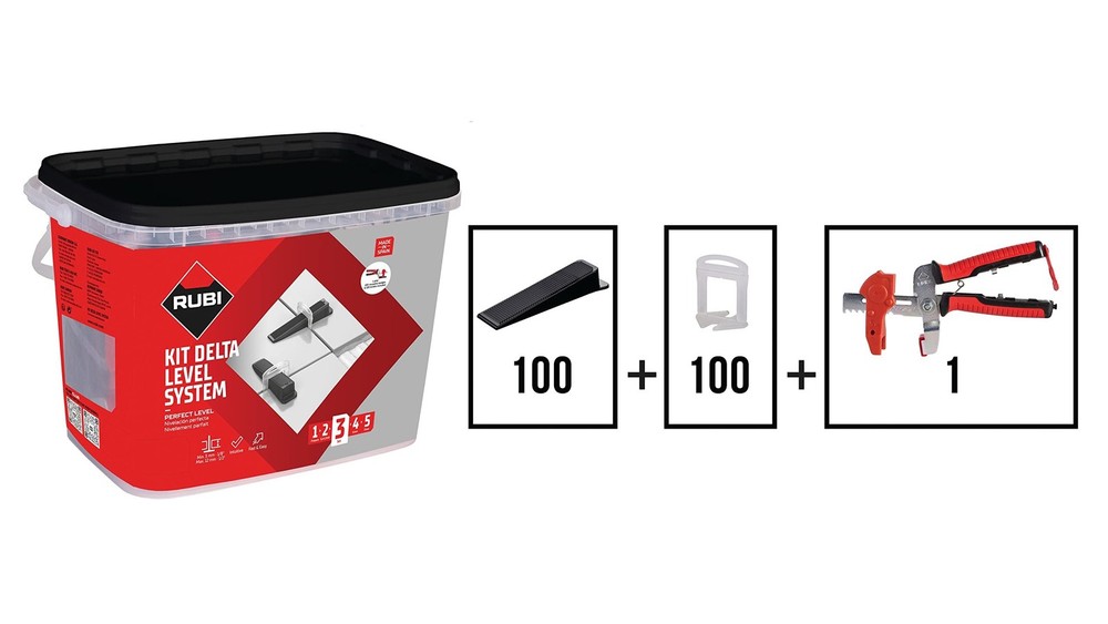 Rubi Tools DELTA 1/16" (1.5MM) Level System Kit- 03914