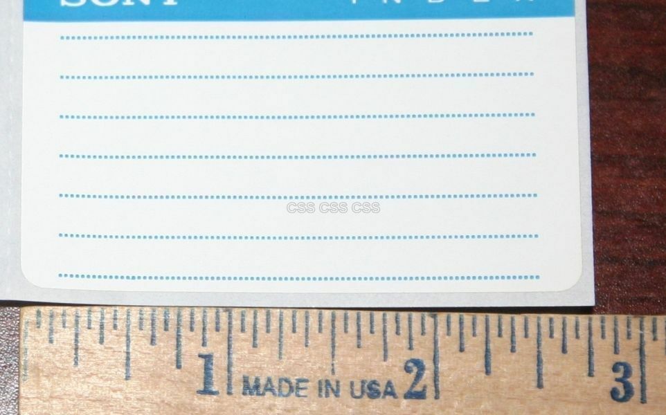 Sony Index Labels Sheet for 3.5" Floppy Disk Diskette Blank Color Coded 10 Total