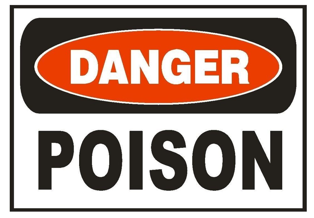 Danger Poison Safety Sticker Decal