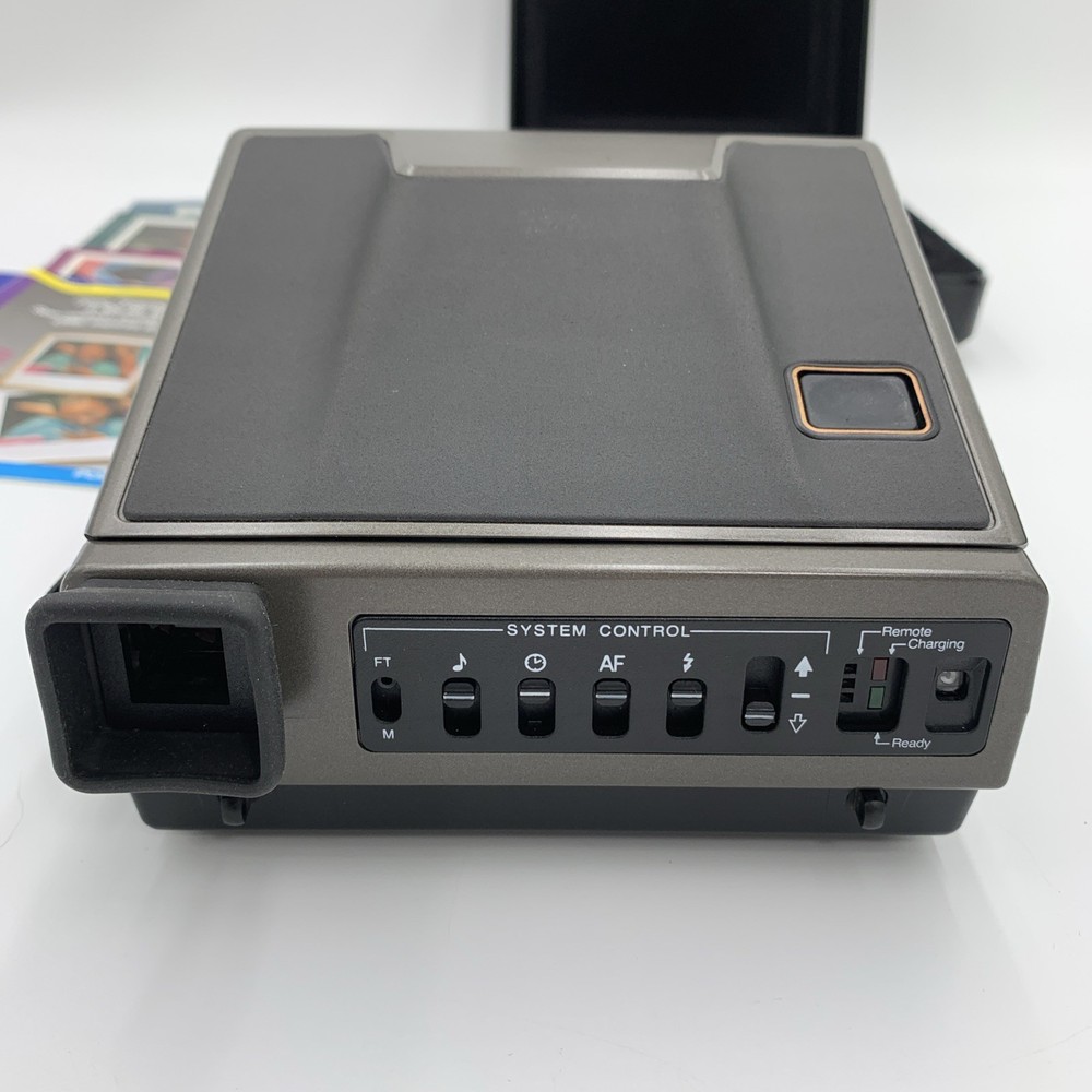 Vintage Polaroid Spectra System Instant Camera Remote & Hard Shell Case Untested