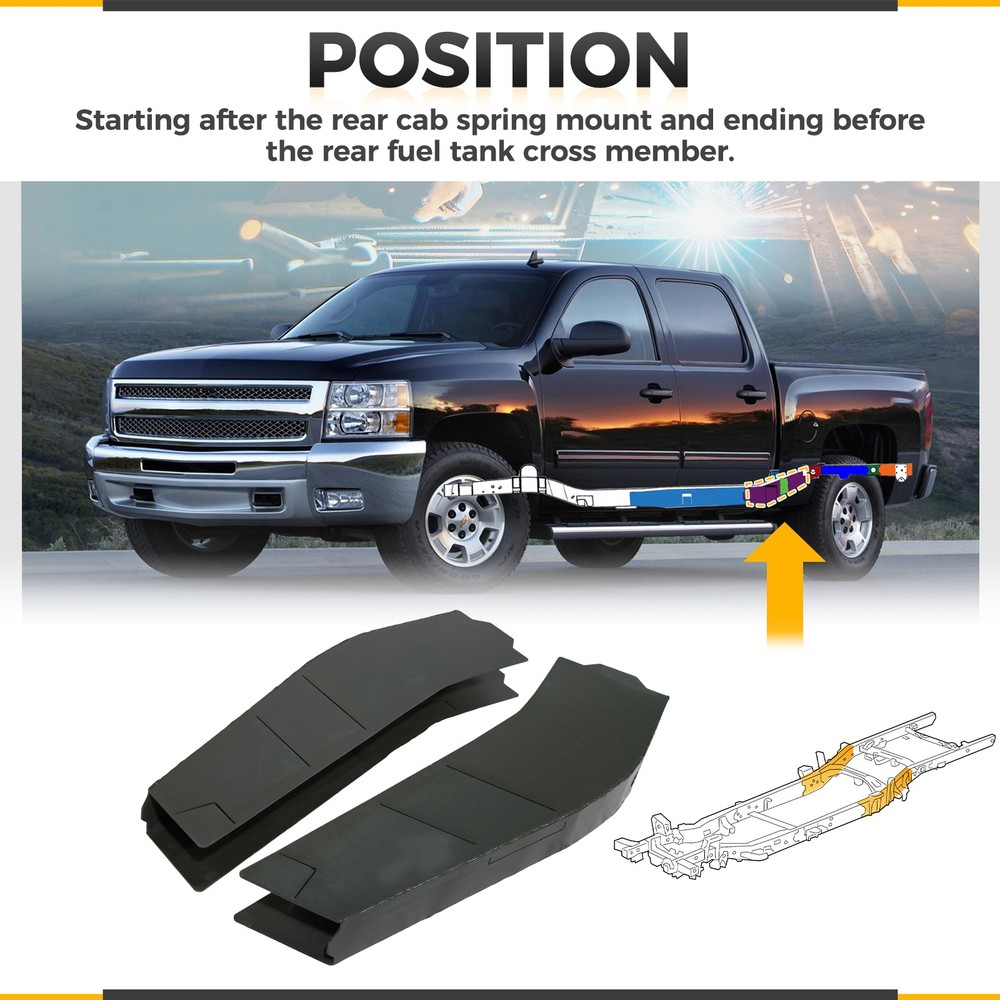 Mid-Rear Frame for 2007-2014 Chevy Silverado 1500 Ext & Crew Cab 2nd/3rd gen