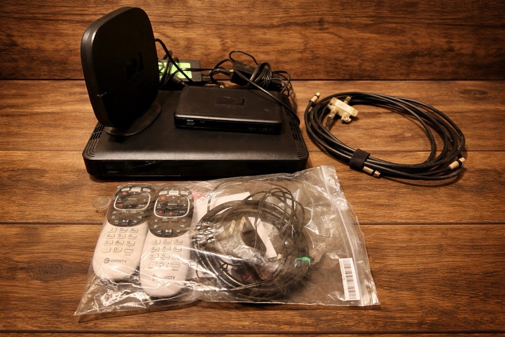 DIRECTV DVR Receiver Bundle w/ Wireless Video Bridge, Remotes, Cables
