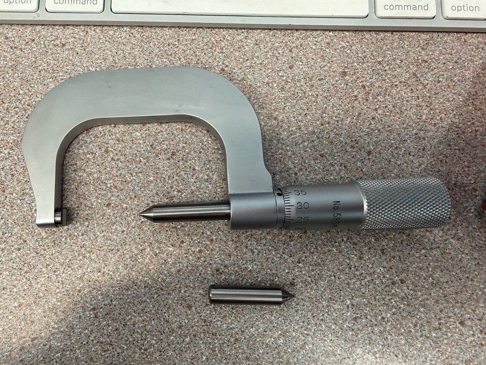 Starrett 585MDP Mechanical Screw Thread Micrometer 25-50mm Excellent