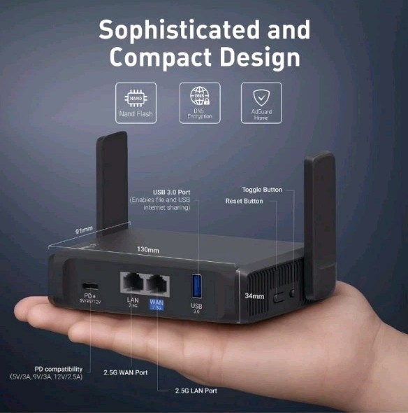 GL.iNet GL-BE3600 (Slate 7) Portable Travel Wireless Router Pocket Wi-Fi 7 VPN