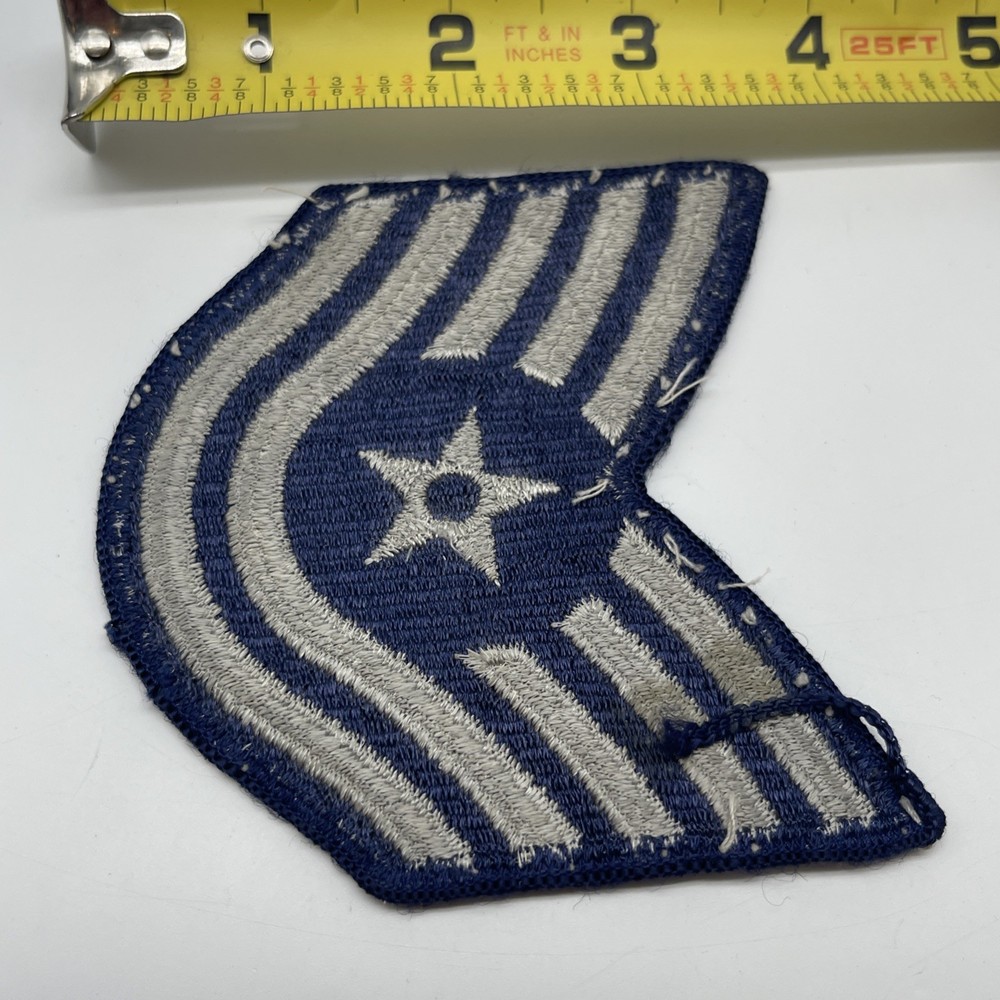 U.S. Military Air Force Technical Sergeant Rank Patch Insignia E-6 Merrowed 4”