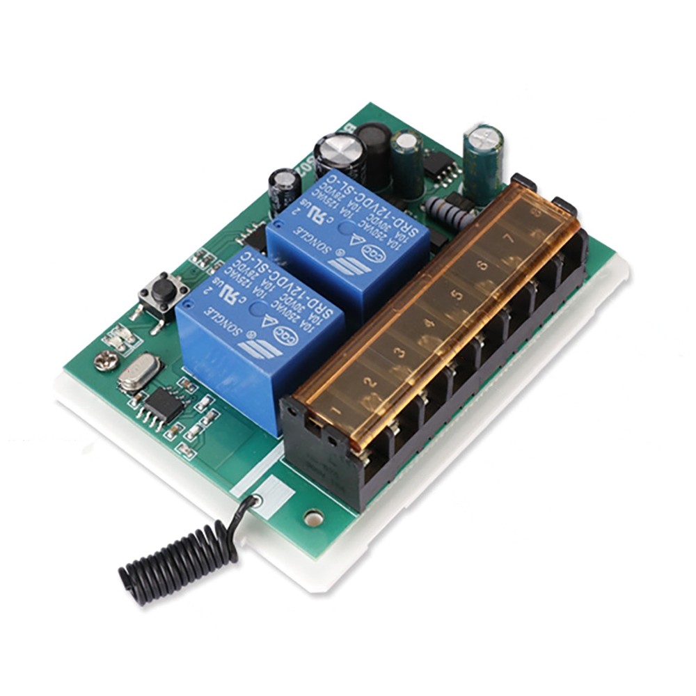 110V 2Ch Relay Receiver Wireless Remote Control Switch for Garage/Gate 220V dd