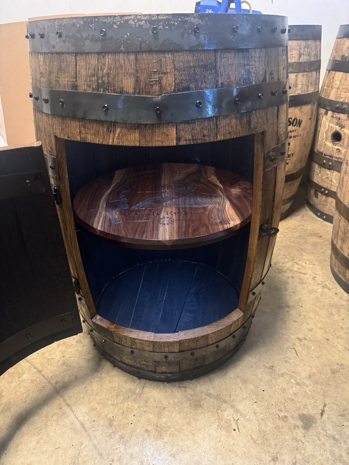 Whiskey Barrel Cabinets Bars “Free Shipping”