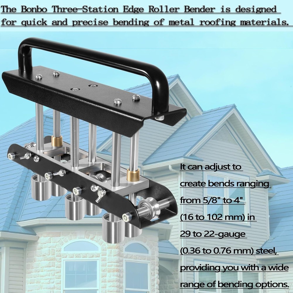 ER3 Three-Station Edge Roller Bender,Large Radius Sheet Metal Bead Roller Bender