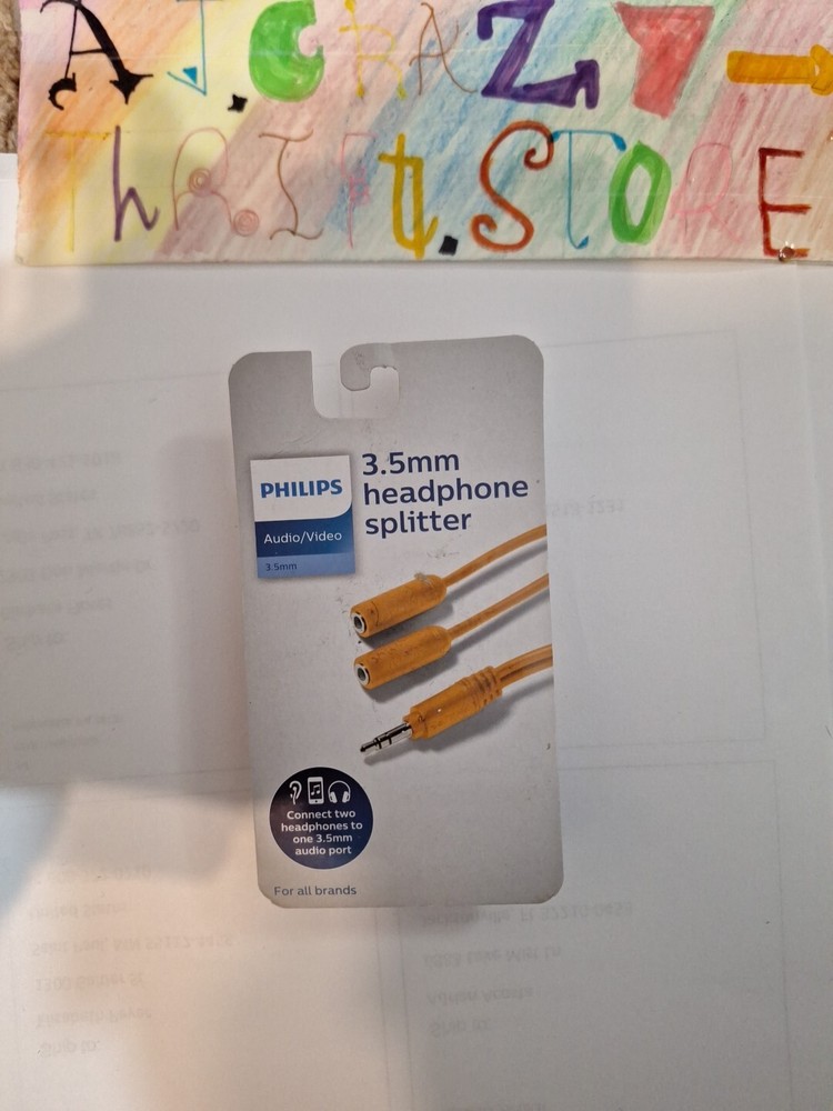 Philips 3.5mm Headphone Splitter Orange